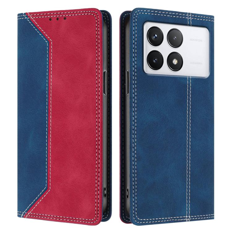 For Xiaomi 14T Pro Skin Feel Two-tone RFID Blocking Vegan Leather Phone Case