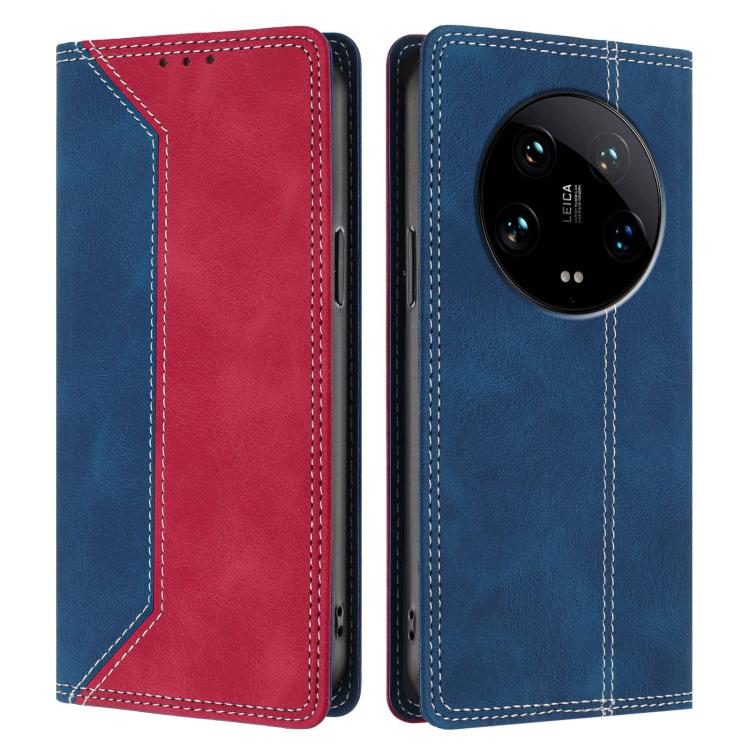 For Xiaomi 14 Ultra Skin Feel Two-tone RFID Blocking Vegan Leather Phone Case