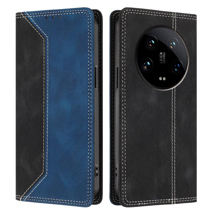 For Xiaomi 14 Ultra Skin Feel Two-tone RFID Blocking Vegan Leather Phone Case