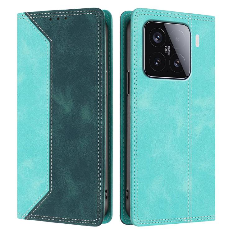 For Xiaomi 15 Skin Feel Two-tone RFID Blocking Vegan Leather Phone Case