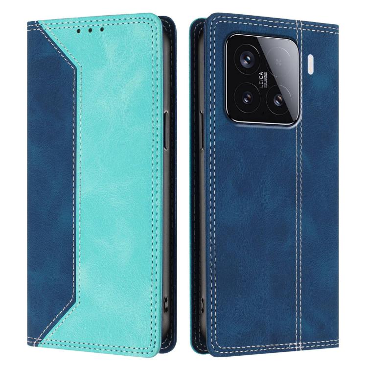 For Xiaomi 15 Skin Feel Two-tone RFID Blocking Vegan Leather Phone Case