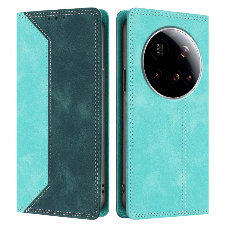For Xiaomi 15 Ultra Skin Feel Two-tone RFID Blocking Vegan Leather Phone Case