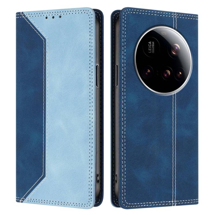 For Xiaomi 15 Ultra Skin Feel Two-tone RFID Blocking Vegan Leather Phone Case