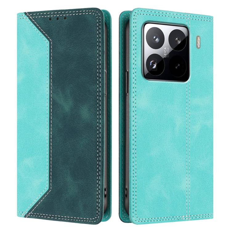 For Xiaomi 15 Pro Skin Feel Two-tone RFID Blocking Vegan Leather Phone Case