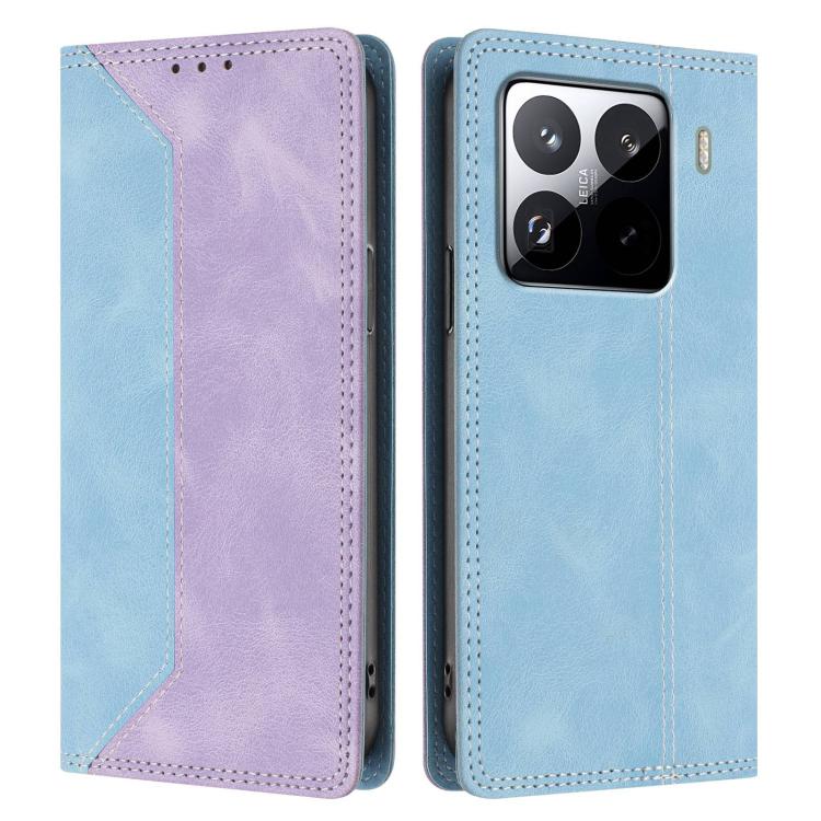 For Xiaomi 15 Pro Skin Feel Two-tone RFID Blocking Vegan Leather Phone Case