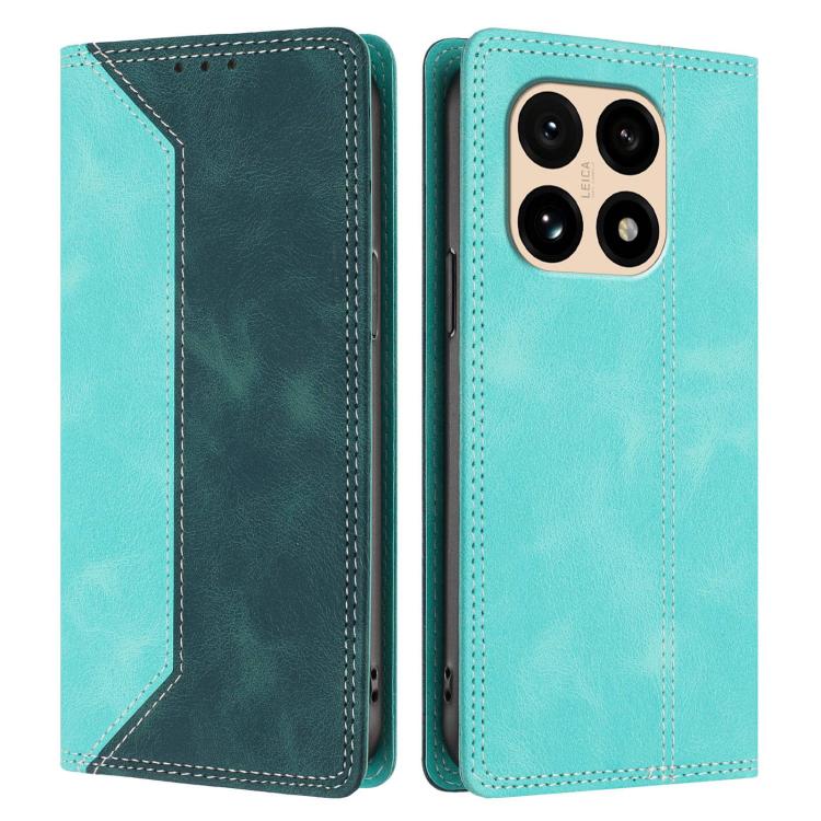 For Xiaomi 15T Skin Feel Two-tone RFID Blocking Vegan Leather Phone Case