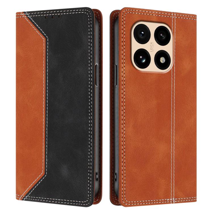 For Xiaomi 15T Skin Feel Two-tone RFID Blocking Vegan Leather Phone Case