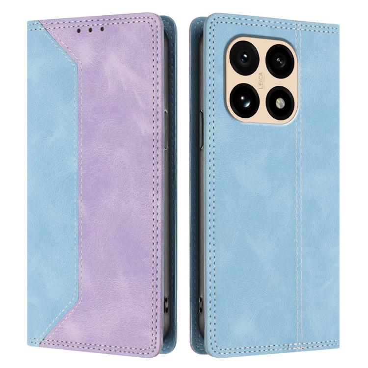 For Xiaomi 15T Skin Feel Two-tone RFID Blocking Vegan Leather Phone Case