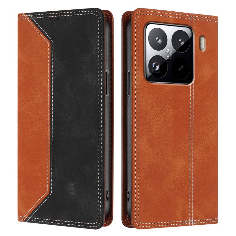 Xiaomi 15S Pro Skin Feel Two-tone RFID Blocking Vegan Leather Phone Case