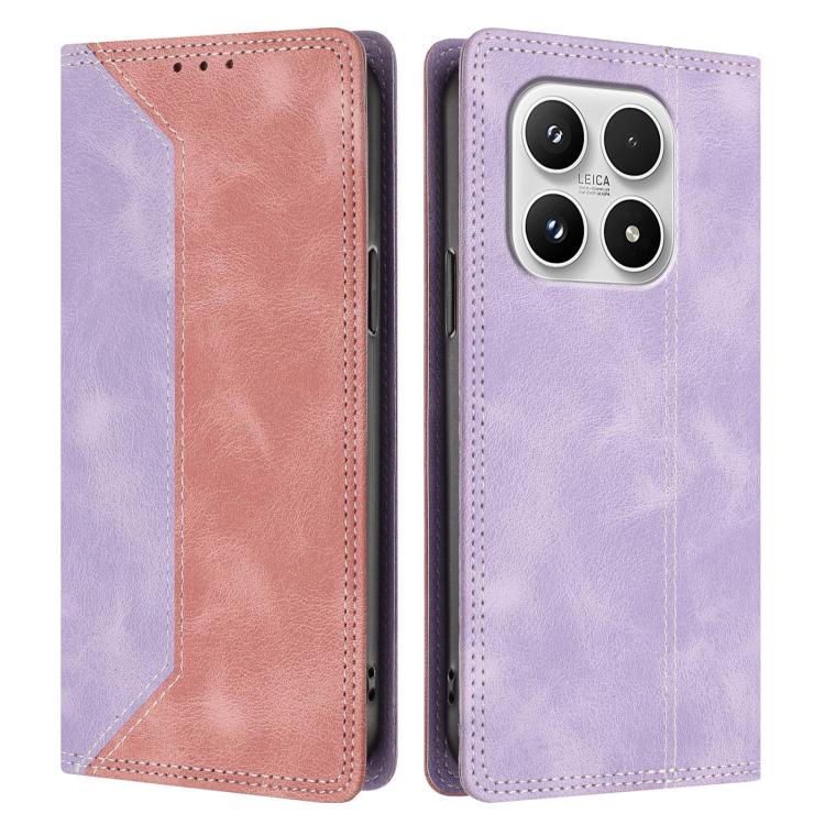 For Xiaomi 17 Skin Feel Two-tone RFID Blocking Vegan Leather Phone Case