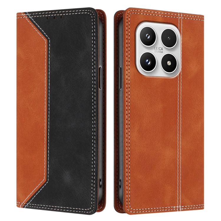 For Xiaomi 17 Skin Feel Two-tone RFID Blocking Vegan Leather Phone Case