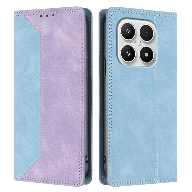 For Xiaomi 17 Skin Feel Two-tone RFID Blocking Vegan Leather Phone Case