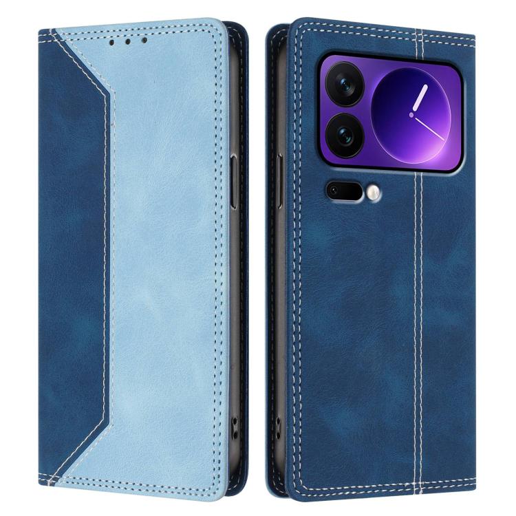 For Xiaomi 17 Pro Skin Feel Two-tone RFID Blocking Vegan Leather Phone Case