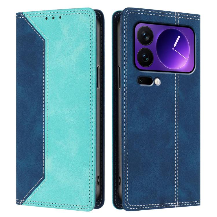 For Xiaomi 17 Pro Skin Feel Two-tone RFID Blocking Vegan Leather Phone Case