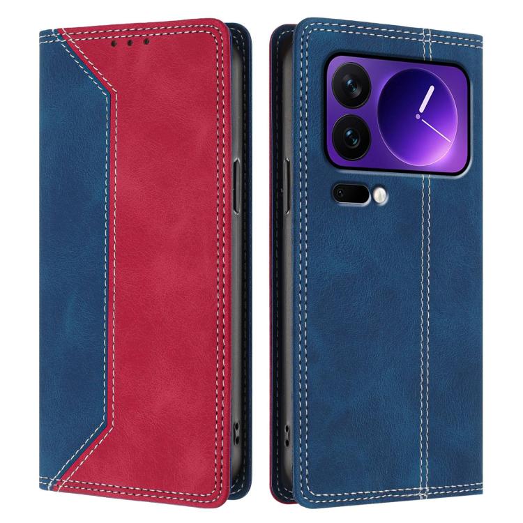 For Xiaomi 17 Pro Skin Feel Two-tone RFID Blocking Vegan Leather Phone Case