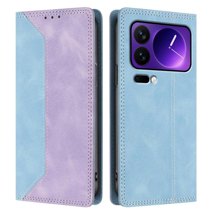For Xiaomi 17 Pro Skin Feel Two-tone RFID Blocking Vegan Leather Phone Case
