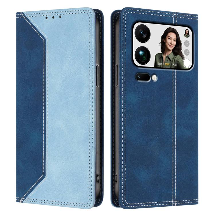 For Xiaomi 17 Pro Max Skin Feel Two-tone RFID Blocking Vegan Leather Phone Case