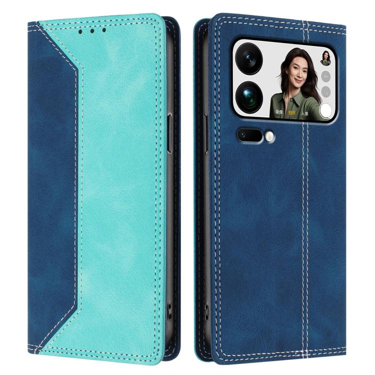 For Xiaomi 17 Pro Max Skin Feel Two-tone RFID Blocking Vegan Leather Phone Case