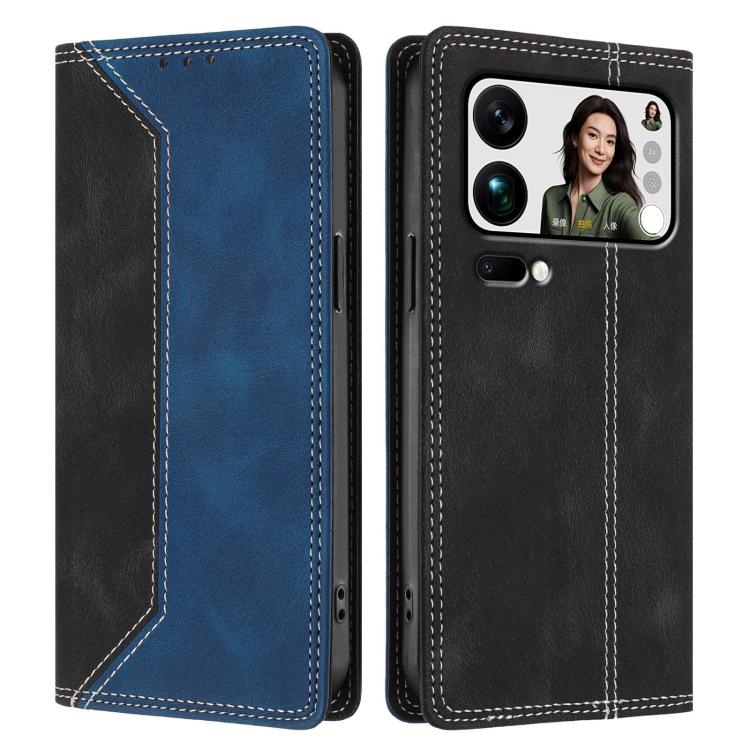 For Xiaomi 17 Pro Max Skin Feel Two-tone RFID Blocking Vegan Leather Phone Case