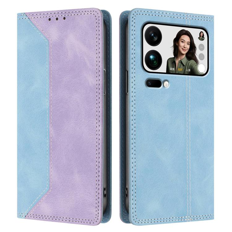 For Xiaomi 17 Pro Max Skin Feel Two-tone RFID Blocking Vegan Leather Phone Case