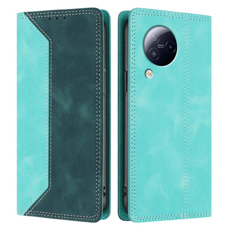 For Xiaomi Civi 3 Skin Feel Two-tone RFID Blocking Vegan Leather Phone Case