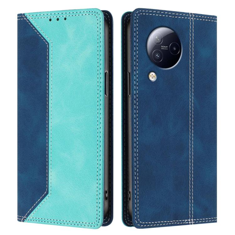 For Xiaomi Civi 3 Skin Feel Two-tone RFID Blocking Vegan Leather Phone Case