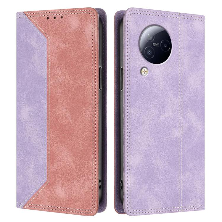 For Xiaomi Civi 3 Skin Feel Two-tone RFID Blocking Vegan Leather Phone Case