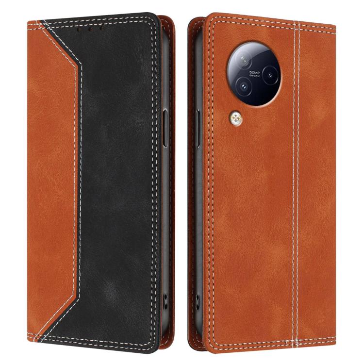 For Xiaomi Civi 3 Skin Feel Two-tone RFID Blocking Vegan Leather Phone Case