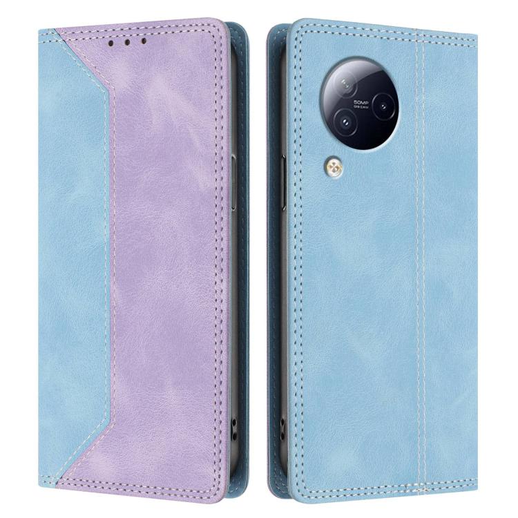 For Xiaomi Civi 3 Skin Feel Two-tone RFID Blocking Vegan Leather Phone Case