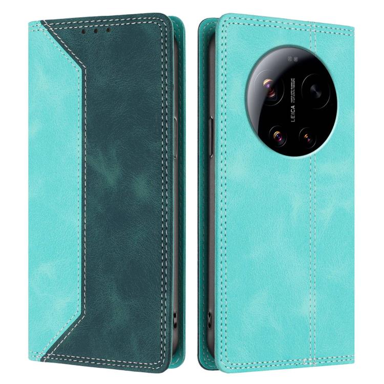 For Xiaomi 17 Ultra Skin Feel Two-tone RFID Blocking Vegan Leather Phone Case