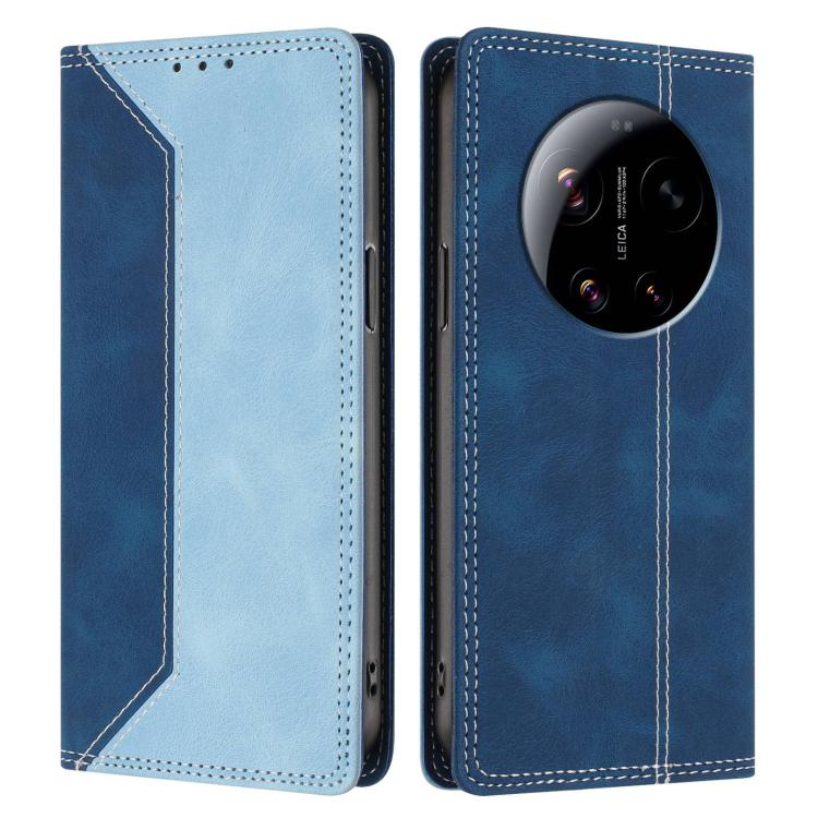 For Xiaomi 17 Ultra Skin Feel Two-tone RFID Blocking Vegan Leather Phone Case