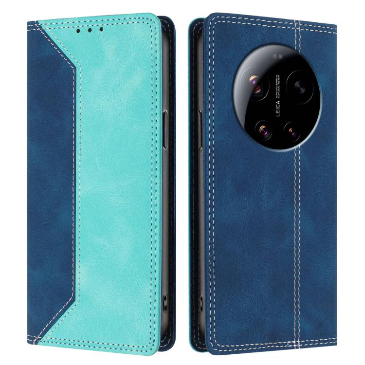 For Xiaomi 17 Ultra Skin Feel Two-tone RFID Blocking Vegan Leather Phone Case