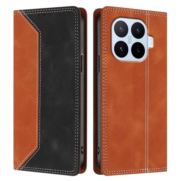 For Xiaomi 17T 5G Skin Feel Two-tone RFID Blocking Vegan Leather Phone Case