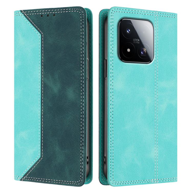 For Xiaomi 17 Max Skin Feel Two-tone RFID Blocking Vegan Leather Phone Case