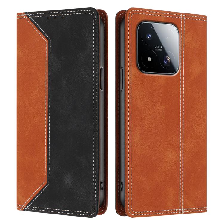 For Xiaomi 17 Max Skin Feel Two-tone RFID Blocking Vegan Leather Phone Case