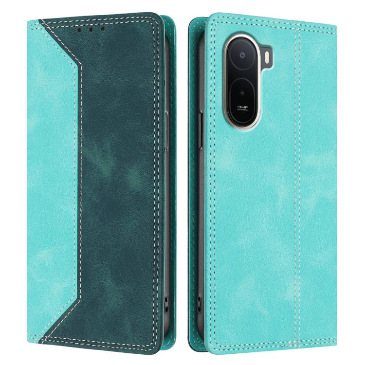 For Redmi A7 Pro 4G / 5G 171mm Skin Feel Two-tone RFID Blocking Vegan Leather Phone Case