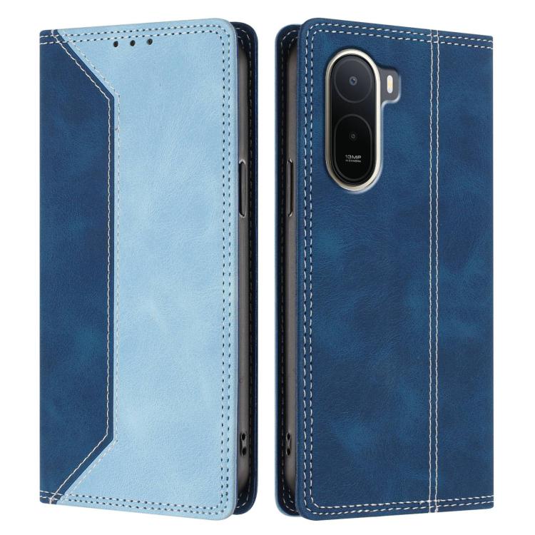 For Redmi A7 Pro 4G / 5G 171mm Skin Feel Two-tone RFID Blocking Vegan Leather Phone Case
