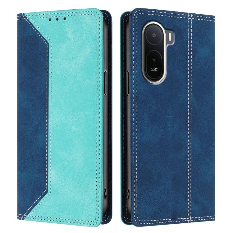 For Redmi A7 Pro 4G / 5G 171mm Skin Feel Two-tone RFID Blocking Vegan Leather Phone Case