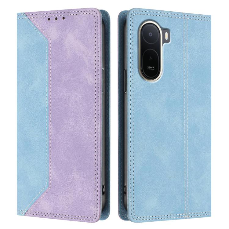 For Redmi A7 Pro 4G / 5G 171mm Skin Feel Two-tone RFID Blocking Vegan Leather Phone Case