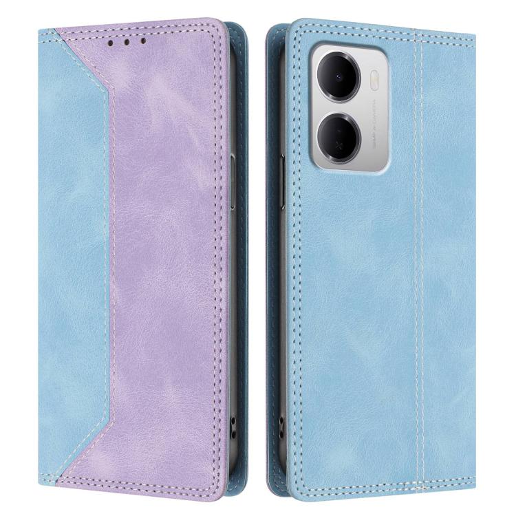 For Redmi 15a 5G Skin Feel Two-tone RFID Blocking Vegan Leather Phone Case