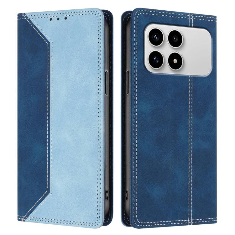 For Redmi K90 / Poco F8 Pro Skin Feel Two-tone RFID Blocking Vegan Leather Phone Case