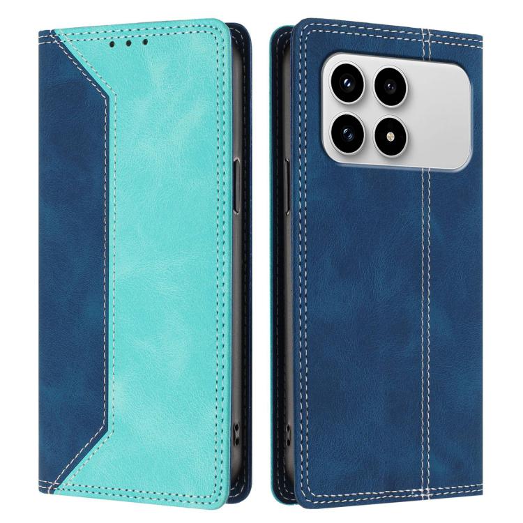 For Redmi K90 / Poco F8 Pro Skin Feel Two-tone RFID Blocking Vegan Leather Phone Case