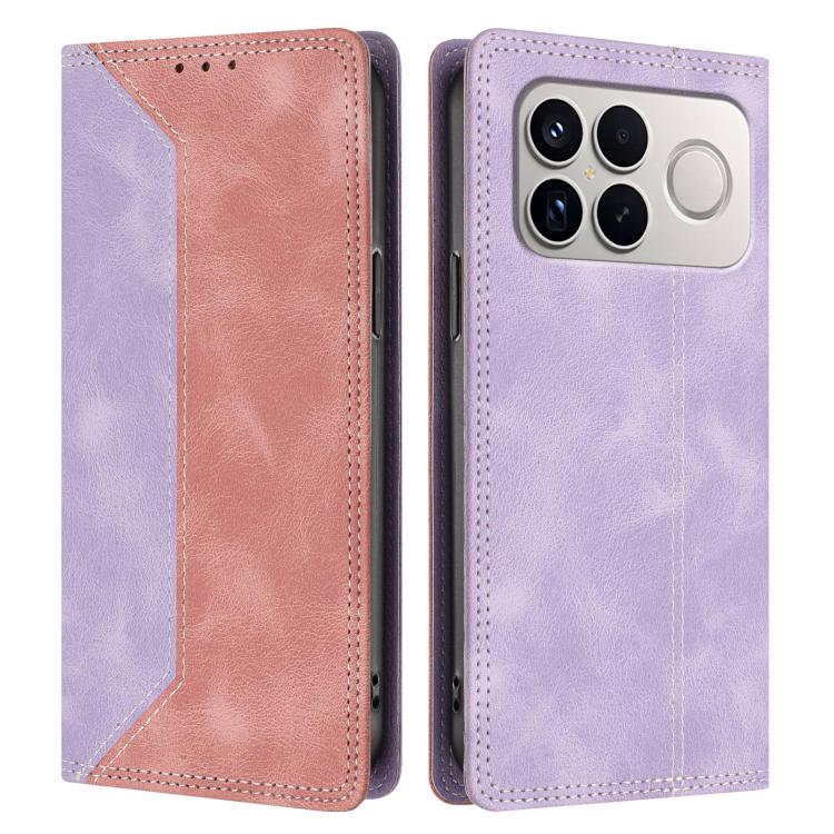 For Redmi K90 Pro Max / Poco F8 Ultra Skin Feel Two-tone RFID Blocking Vegan Leather Phone Case
