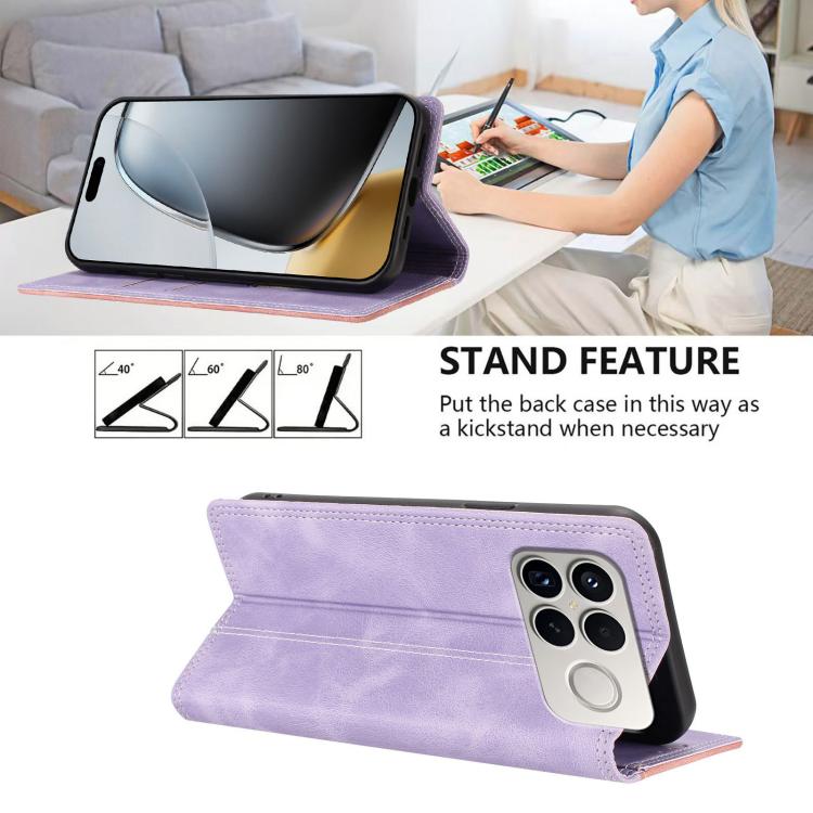 For Redmi K90 Pro Max / Poco F8 Ultra Skin Feel Two-tone RFID Blocking Vegan Leather Phone Case
