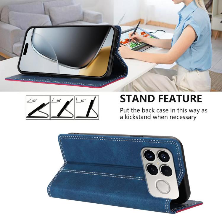 For Redmi K90 Pro Max / Poco F8 Ultra Skin Feel Two-tone RFID Blocking Vegan Leather Phone Case