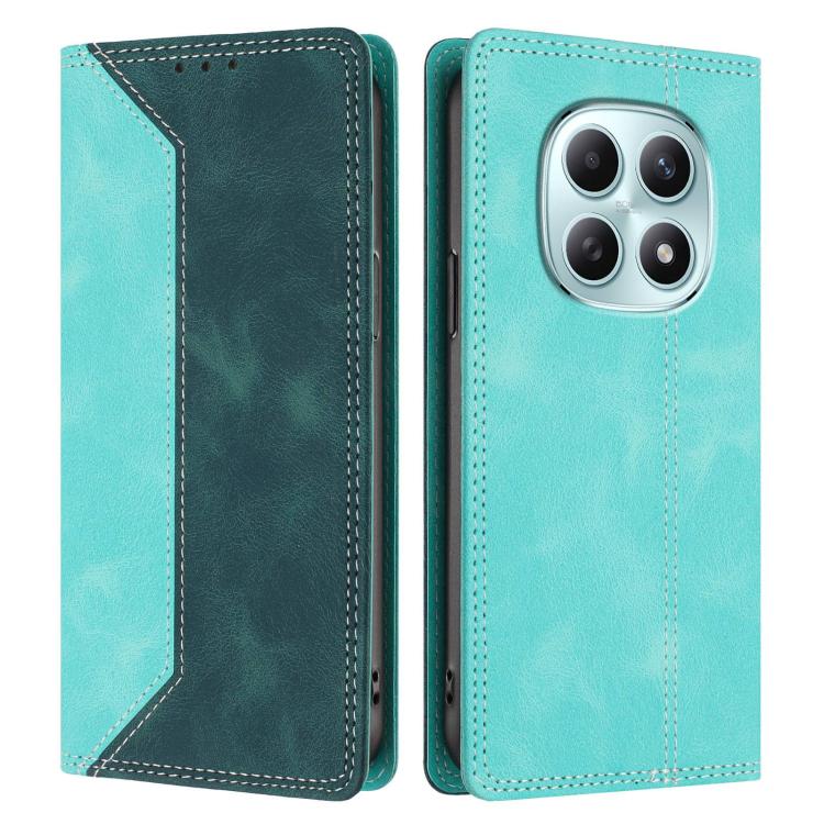 For Redmi Note 15 4G / 5G Global 164mm Skin Feel Two-tone RFID Blocking Vegan Leather Phone Case