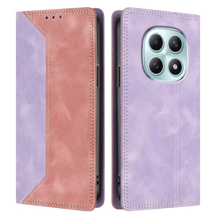 For Redmi Note 15 4G / 5G Global 164mm Skin Feel Two-tone RFID Blocking Vegan Leather Phone Case