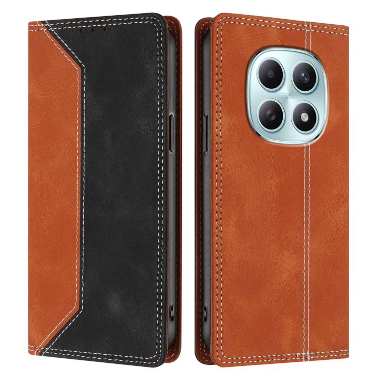 For Redmi Note 15 4G / 5G Global 164mm Skin Feel Two-tone RFID Blocking Vegan Leather Phone Case