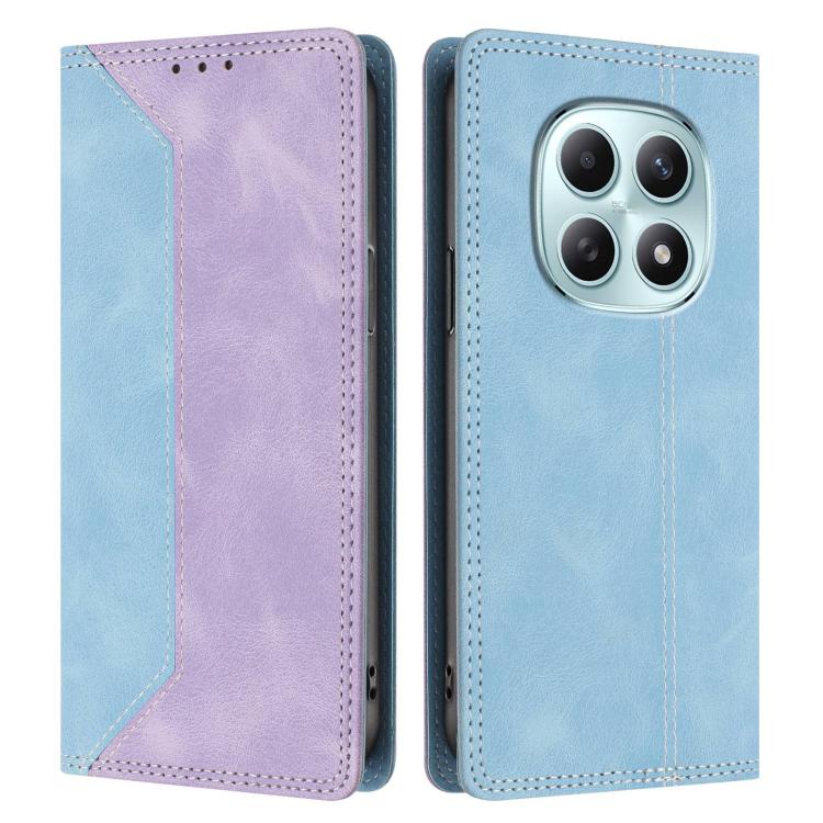 For Redmi Note 15 4G / 5G Global 164mm Skin Feel Two-tone RFID Blocking Vegan Leather Phone Case
