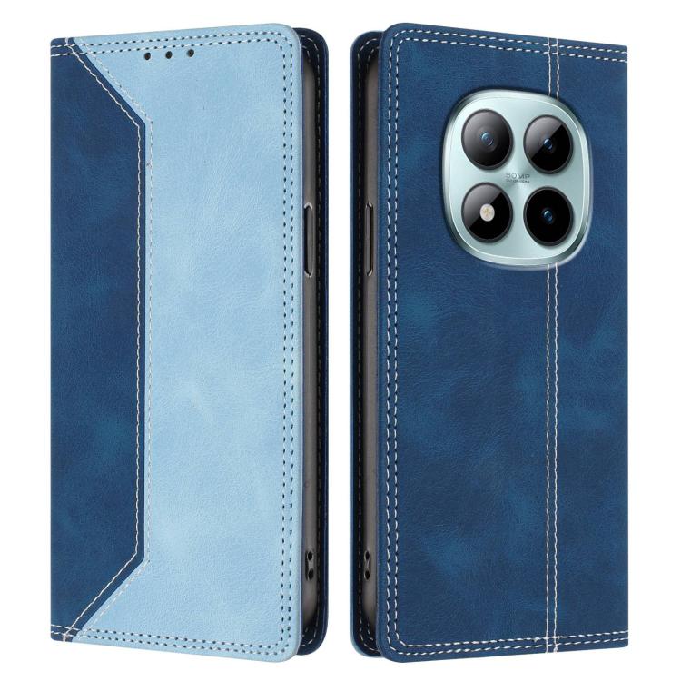 For Redmi Note 15 Pro+ 5G Global 163.3mm Skin Feel Two-tone RFID Blocking Vegan Leather Phone Case